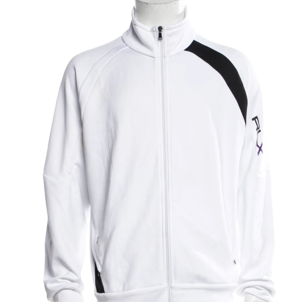 White and Black Zip-Up Jacket